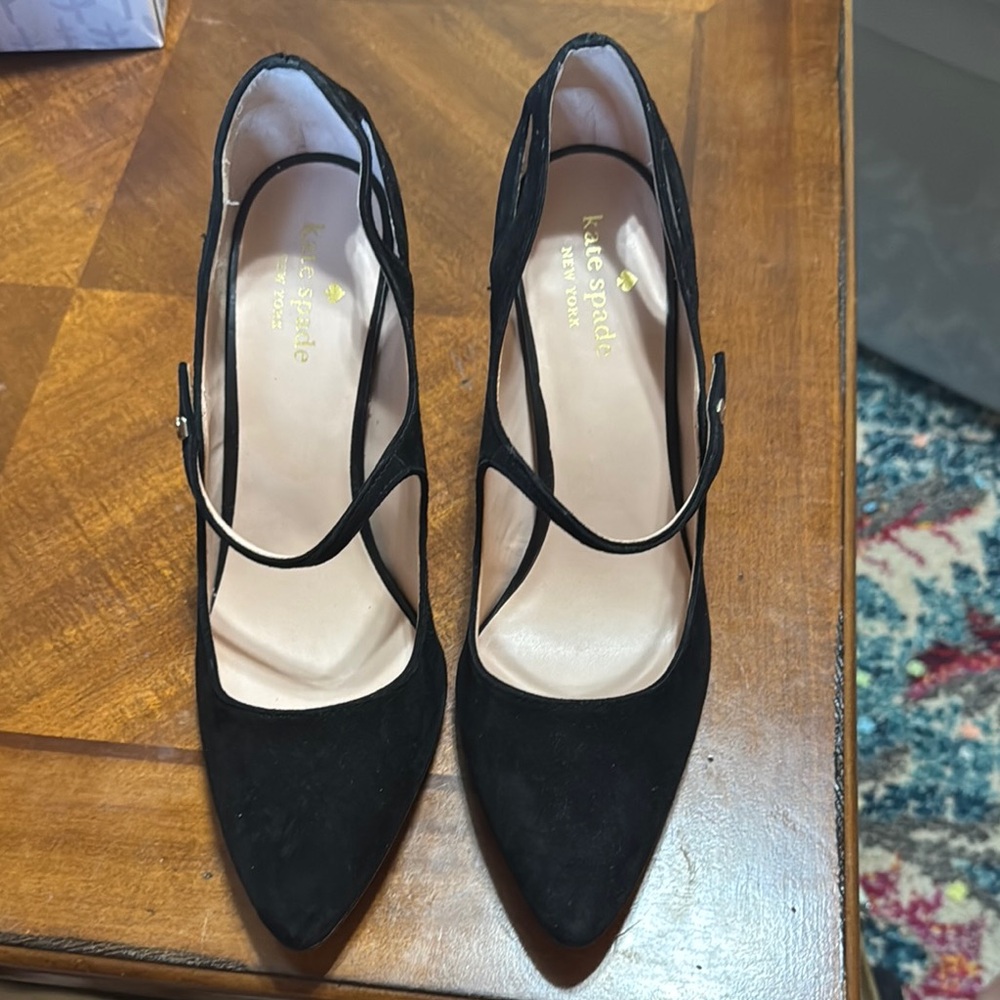 Kate Spade Black Heels with Ankle Strap NWOT